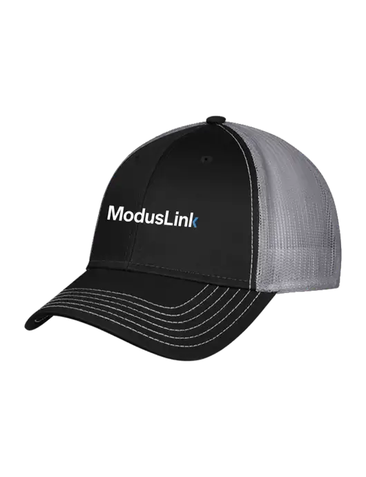 ModusLink Employees - Black/Medium Dark Grey Mesh Trucker Cap Snap Back ...