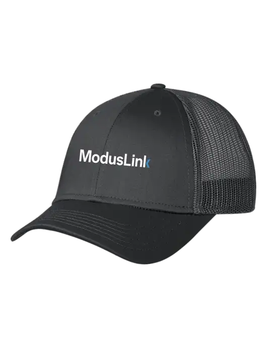 Charcoal Mesh Trucker Cap Snap Back w/ModusLink Logo