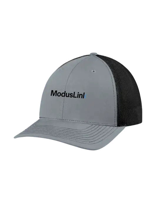 Richardson Adjustable Snapback Original 112 Trucker Cap Heather Grey w/Black Mesh w/ModusLink Logo
