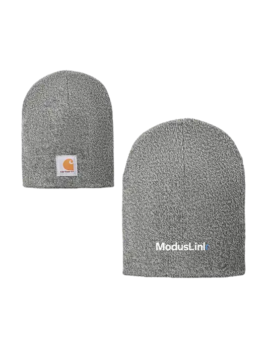 Carhartt Medium Grey Heather Acrylic Knit Hat w/ModusLink Logo