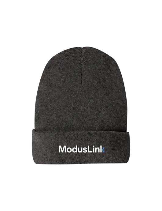 Recycled Charcoal Heather Beanie w/ModusLink Logo