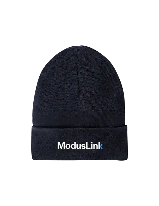 Recycled True Navy Beanie w/ModusLink Logo