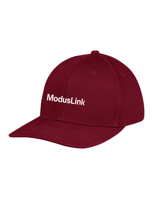 Premium Modern Structured Twill Maroon Snapback Cap w/ModusLink Logo