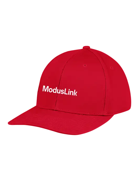 Premium Modern Structured Twill Red Snapback Cap w/ModusLink Logo