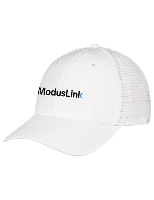 ModusLink Employees - White Performance Stretchable Cap Hook & Loop w ...