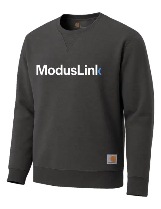 Carhartt Dark Grey Heather Midweight Crewneck Sweatshirt w/ModusLink Logo
