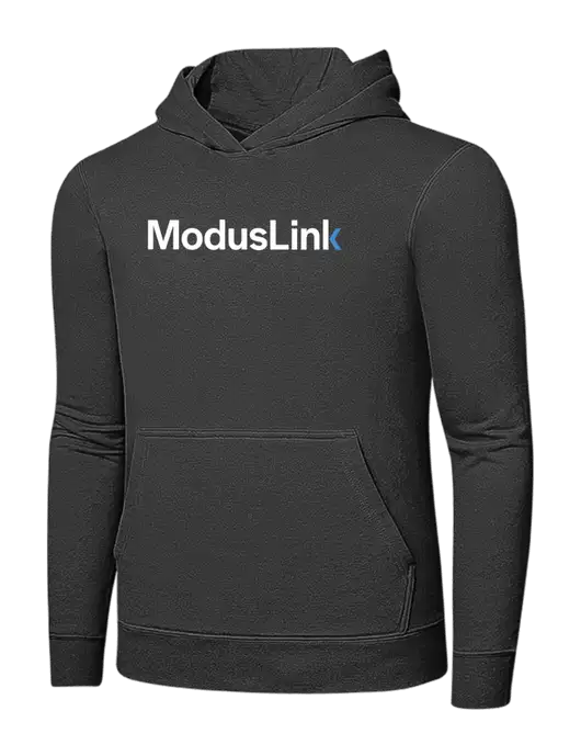 Charcoal 7.8 oz Ring Spun Hooded Sweatshirt w/ModusLink Logo