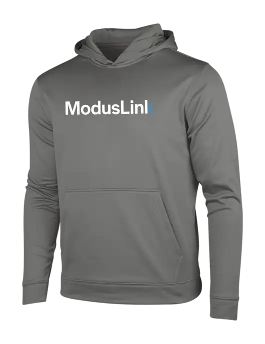 Dark Smoke Grey Sport-Wick Fleece Hooded Pullover w/ModusLink Logo