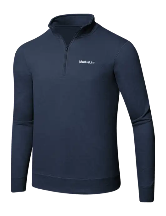 Team Navy 8.5 oz Ring Spun 1/4 Zip Pullover Sweatshirt w/ModusLink Logo