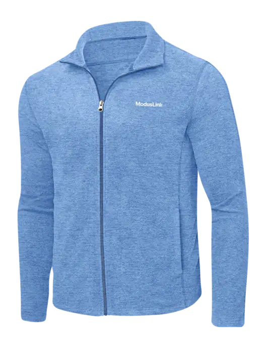 Light Royal Heather Microfleece Full-Zip Jacket w/ModusLink Logo