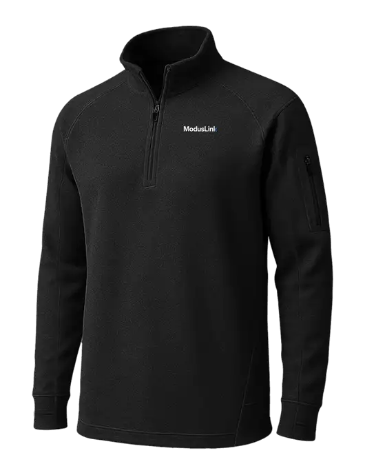 Black Tech Fleece 1/4 Zip Pullover w/ModusLink Logo