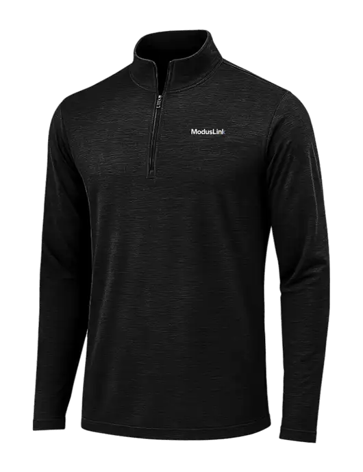 Black Triad Solid Posicharge Tri-Blend Wicking 1/4 Zip Pullover w/ModusLink Logo