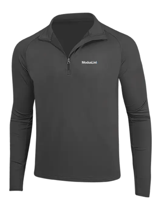Charcoal Grey Sport Wick Stretch 1/4 Zip Pullover w/ModusLink Logo