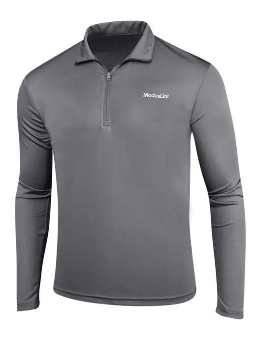 Medium Grey PosiCharge Competitor 1/4 Zip Pullover w/ModusLink Logo