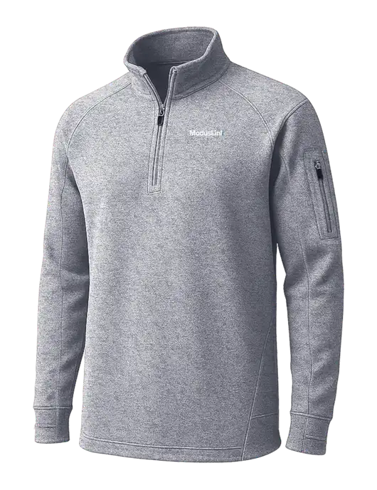 Grey Heather Tech Fleece 1/4 Zip Pullover w/ModusLink Logo