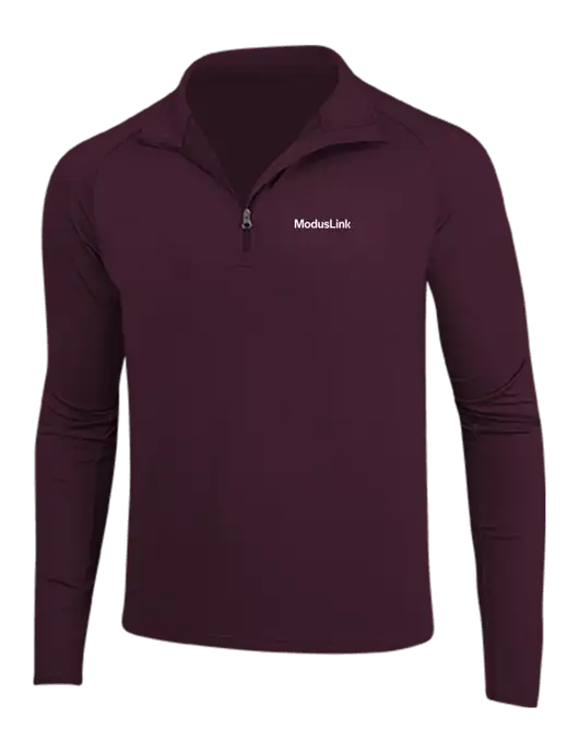 Maroon Sport Wick Stretch 1/4 Zip Pullover w/ModusLink Logo