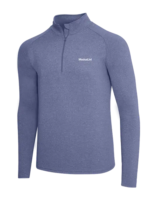 Navy Heather Sport Wick Stretch 1/4 Zip Pullover w/ModusLink Logo