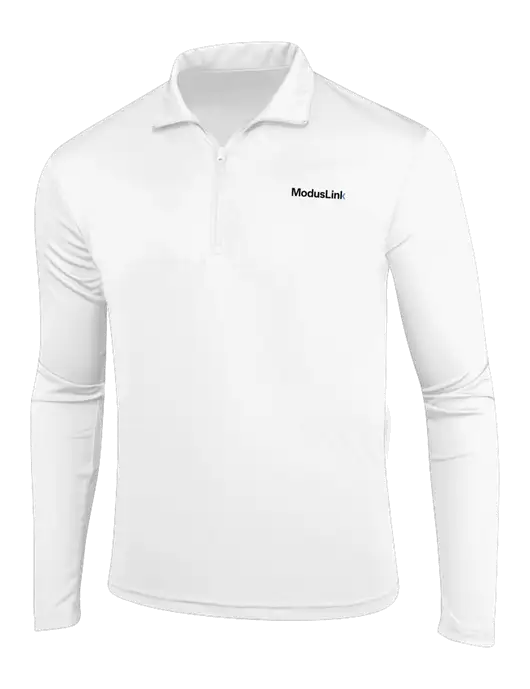 White PosiCharge Competitor 1/4 Zip Pullover w/ModusLink Logo