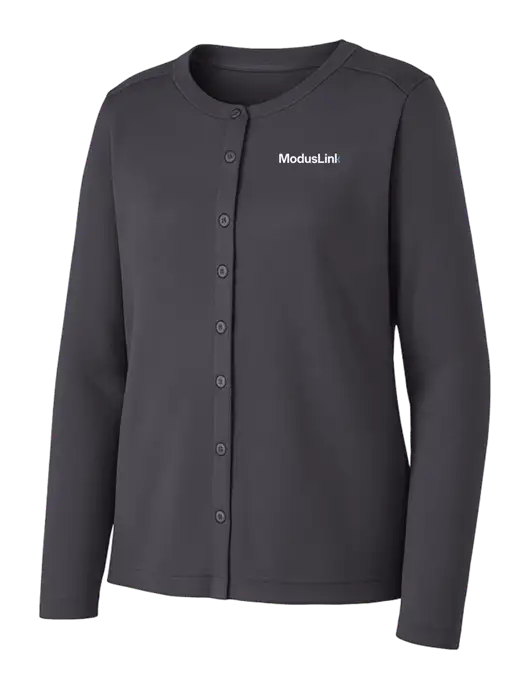 Grey Smoke Womens Concept Stretch Button-Front Cardigan Sweater w/ModusLink Logo