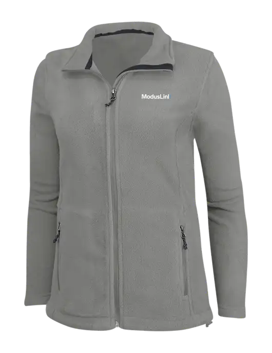Womens Medium Grey Fleece Jacket w/ModusLink Logo