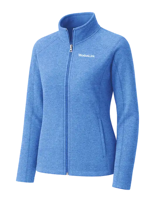 Light Royal Heather Womens Microfleece Full-Zip Jacket w/ModusLink Logo