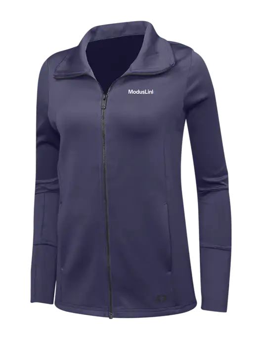 OGIO Navy Womens Endurance Modern Performance Full-Zip w/ModusLink Logo