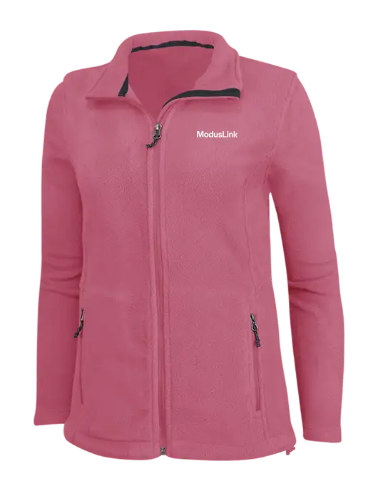 Womens Pink Fleece Jacket w/ModusLink Logo