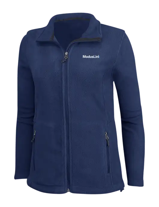 Womens Navy Fleece Jacket w/ModusLink Logo