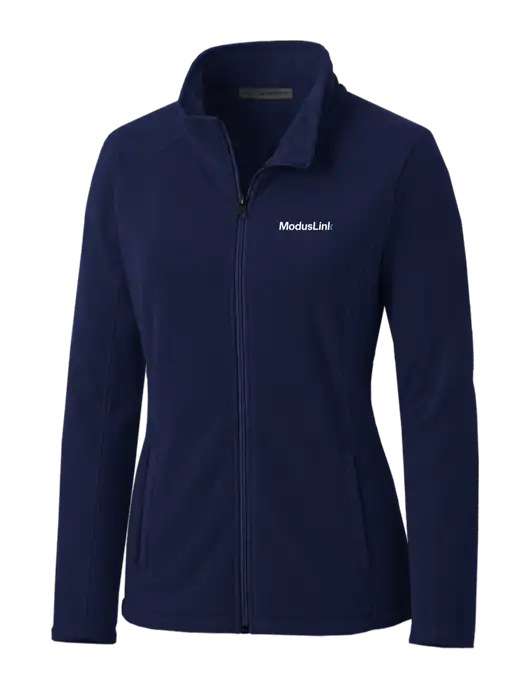 Navy Womens Microfleece Jacket w/ModusLink Logo