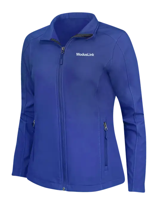 Dark Royal Womens Core Soft Shell Jacket w/ModusLink Logo