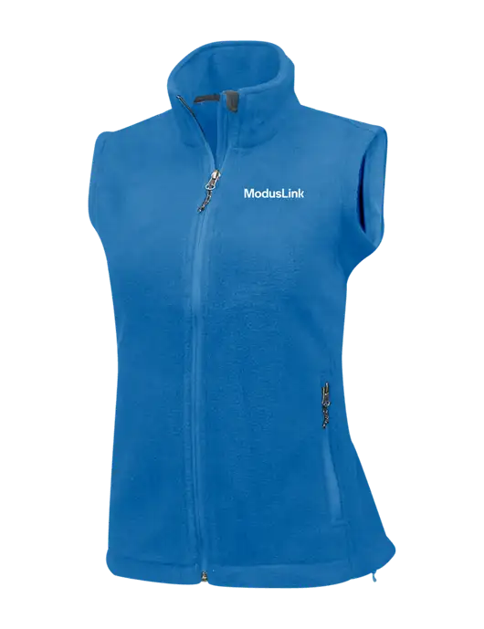 Royal Womens Fleece Vest w/ModusLink Logo