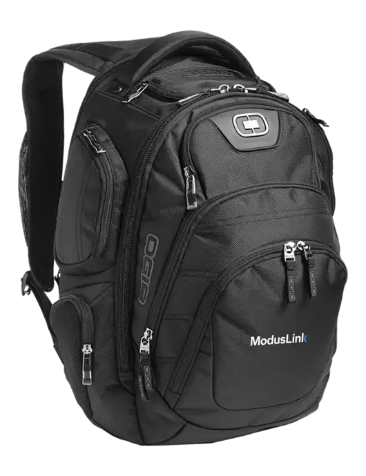 OGIO Black Stratagem Laptop Backpack w/ModusLink Logo